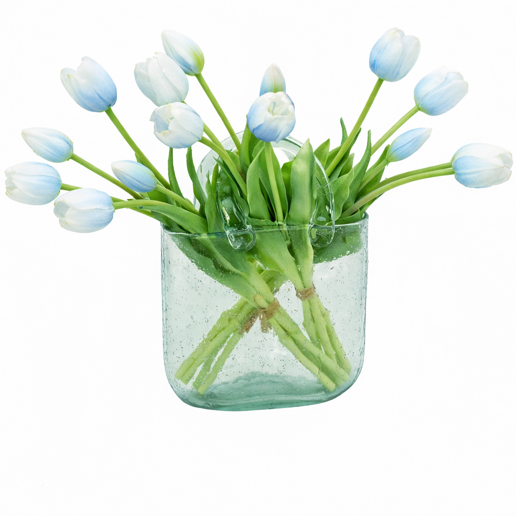 Artificial Tulips Flowers, Real Touch Latex Bouquet,Easter-ready Spring Décor