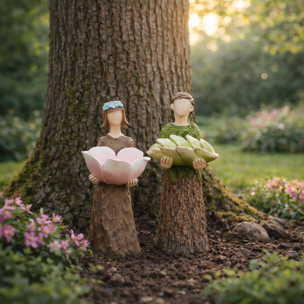 Rainforest Couple Bird Feeder, Unique Resin Bird Feeders, Bird Lovers Gift, Outdoor Garden Decor