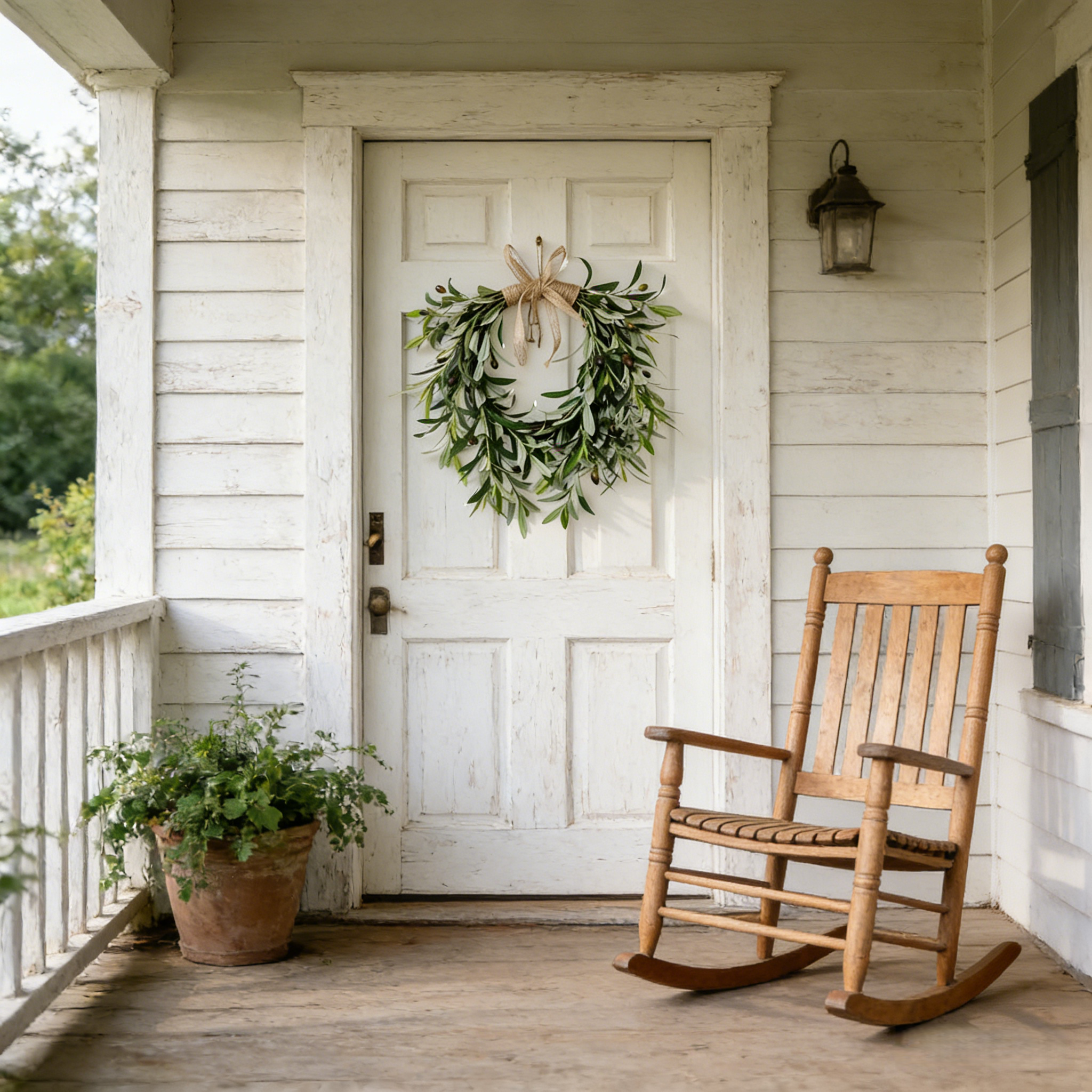 Heart Shaped Artificial Olive Leaf & Fruit Wreath