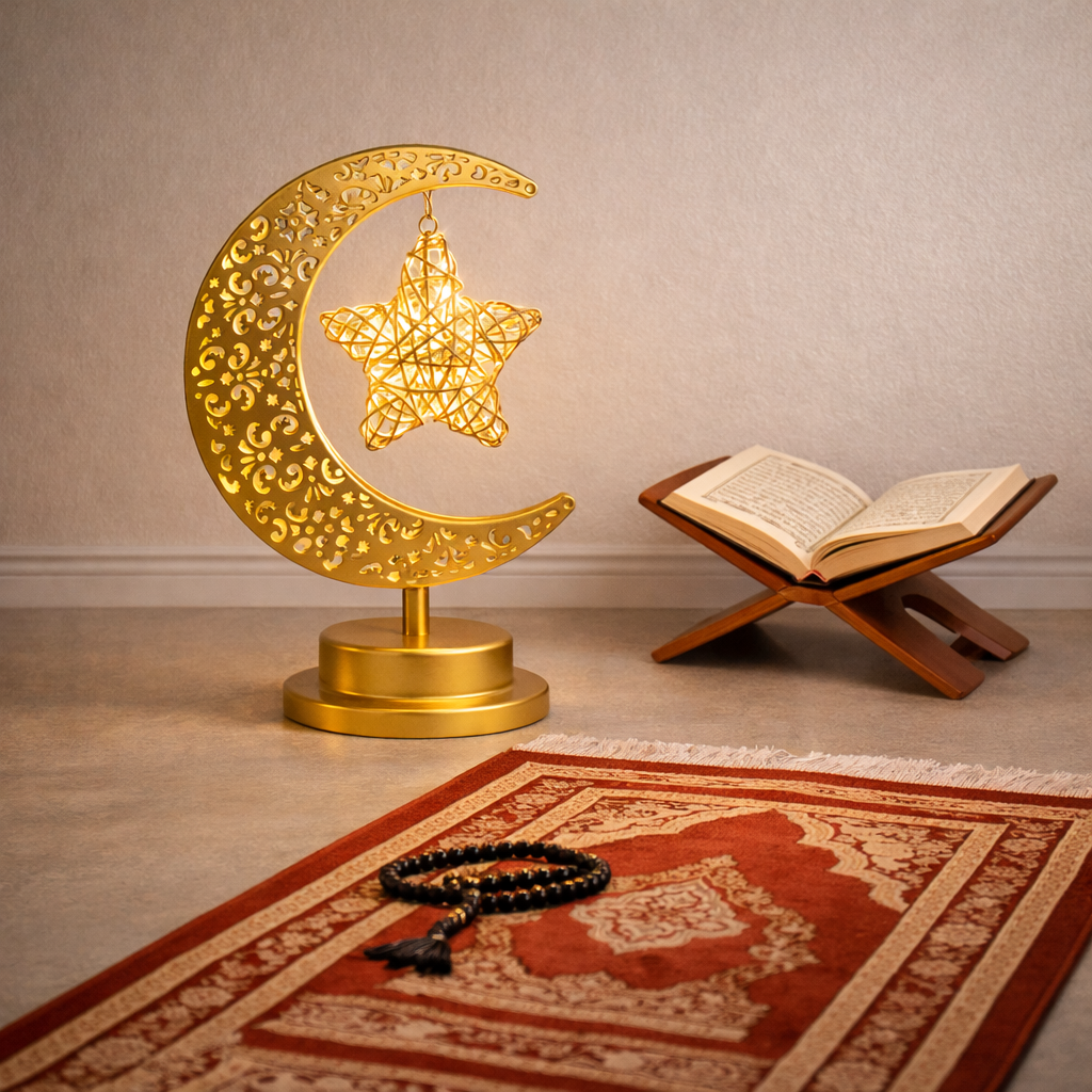 Ramadan Crescent Moon Lamp – A Soft Light for Meaningful Moments