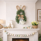 Easter Bunny-Themed Artificial Flower Wreath