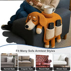 Crochet Dog Sofa Organizer with Cup Holder