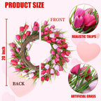 Artificial Tulip Wreath for Easter and spring decorating