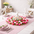 Artificial Tulip Wreath for Easter and spring decorating