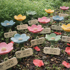 Flower-Shaped Ceramic Bee Watering Station (Random Color)