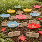 Flower-Shaped Ceramic Bee Watering Station (Random Color)