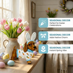 Easter Bunny Dachshund Statue