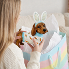 Easter Bunny Dachshund Statue