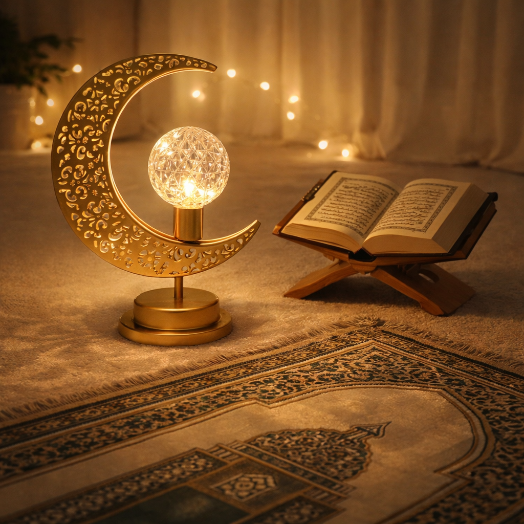 Ramadan Crescent Moon Lamp – A Soft Light for Meaningful Moments