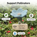 Flower-Shaped Ceramic Bee Watering Station (Random Color)