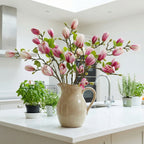 Artificial Magnolia Flower Branches Stem