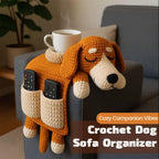 Crochet Dog Sofa Organizer with Cup Holder