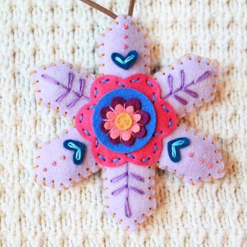 Christmas Snowflake Felt Ornament/Ornament Kit