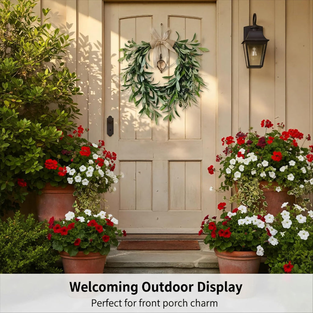 Heart Shaped Artificial Olive Leaf & Fruit Wreath