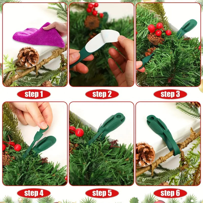 6 PCS Christmas Silicone Garland Hangers