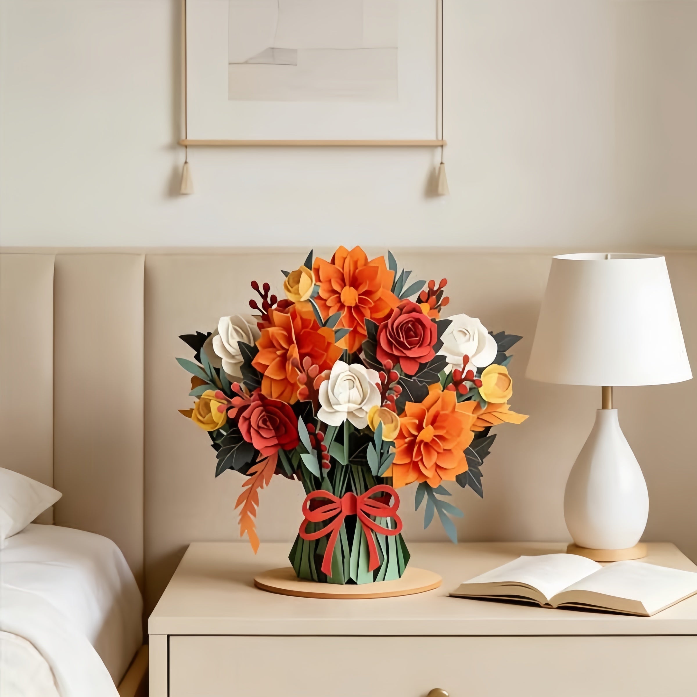 Forever-Blooming 3D Flower Pop-Up Card– Personalized Love Message & Everlasting Bloom