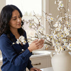 5 Stems Artificial Cherry Blossom Branches Spring Indoor Decoration