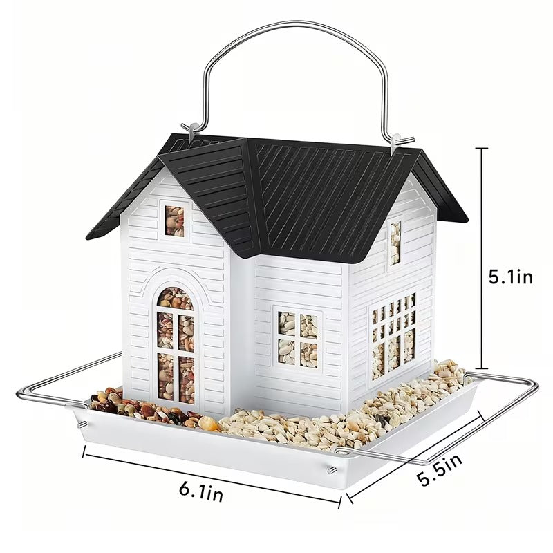 Solar-Powered Rustic Metal Bird Feeder