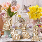 Easter Rabbit Table Wooden Signboard Decorative Set