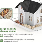 Solar-Powered Rustic Metal Bird Feeder