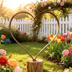 Rustic Metal Heart Garden Stake