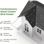 Solar-Powered Rustic Metal Bird Feeder