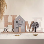 Rustic Wooden Letter HOME Decorative Ornament