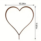 Rustic Metal Heart Garden Stake