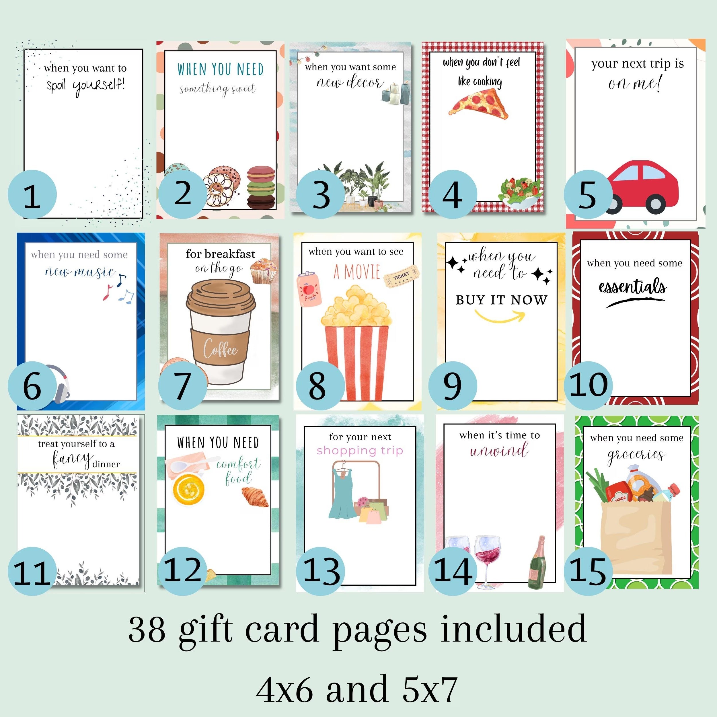 Christmas Gift Card Book
