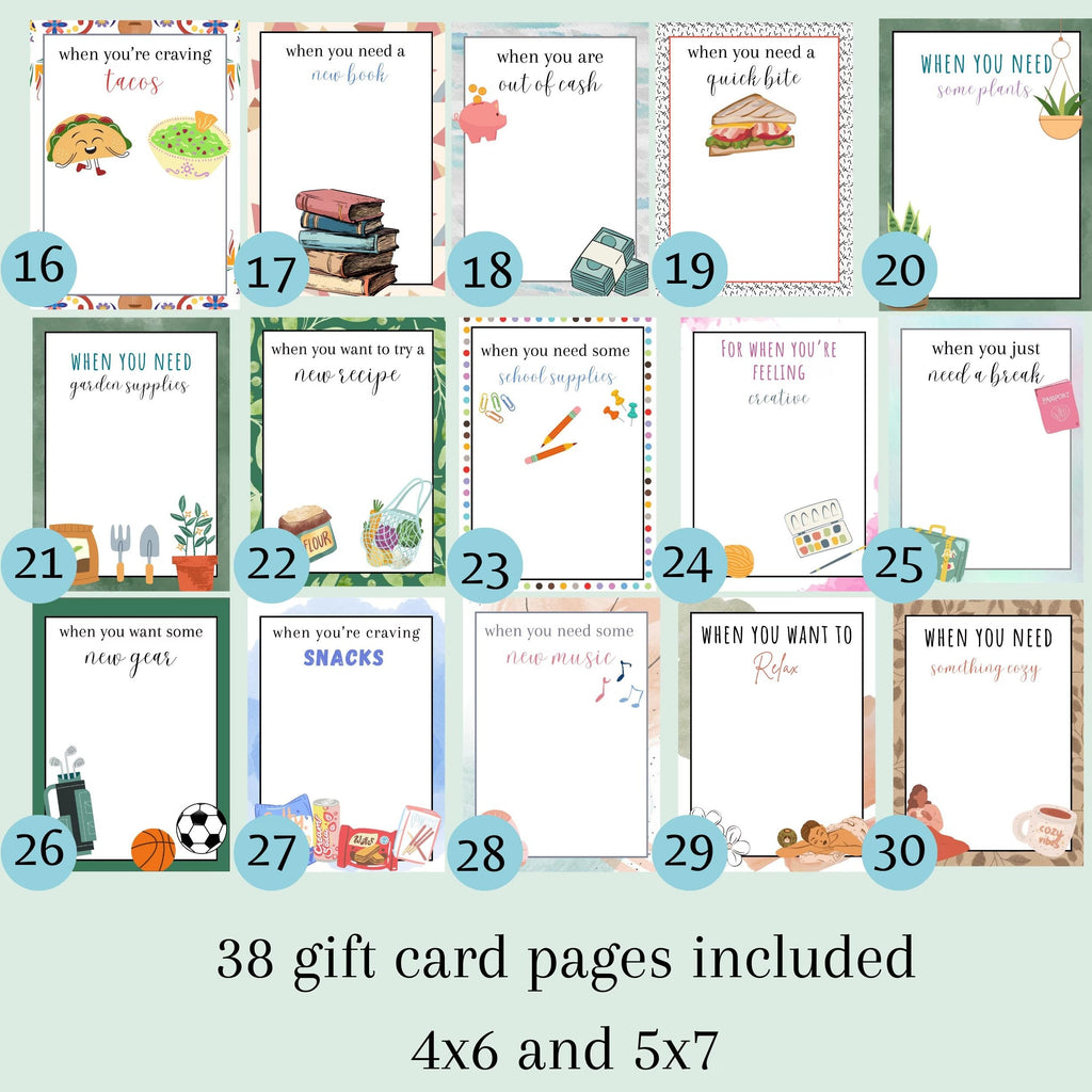 Christmas Gift Card Book