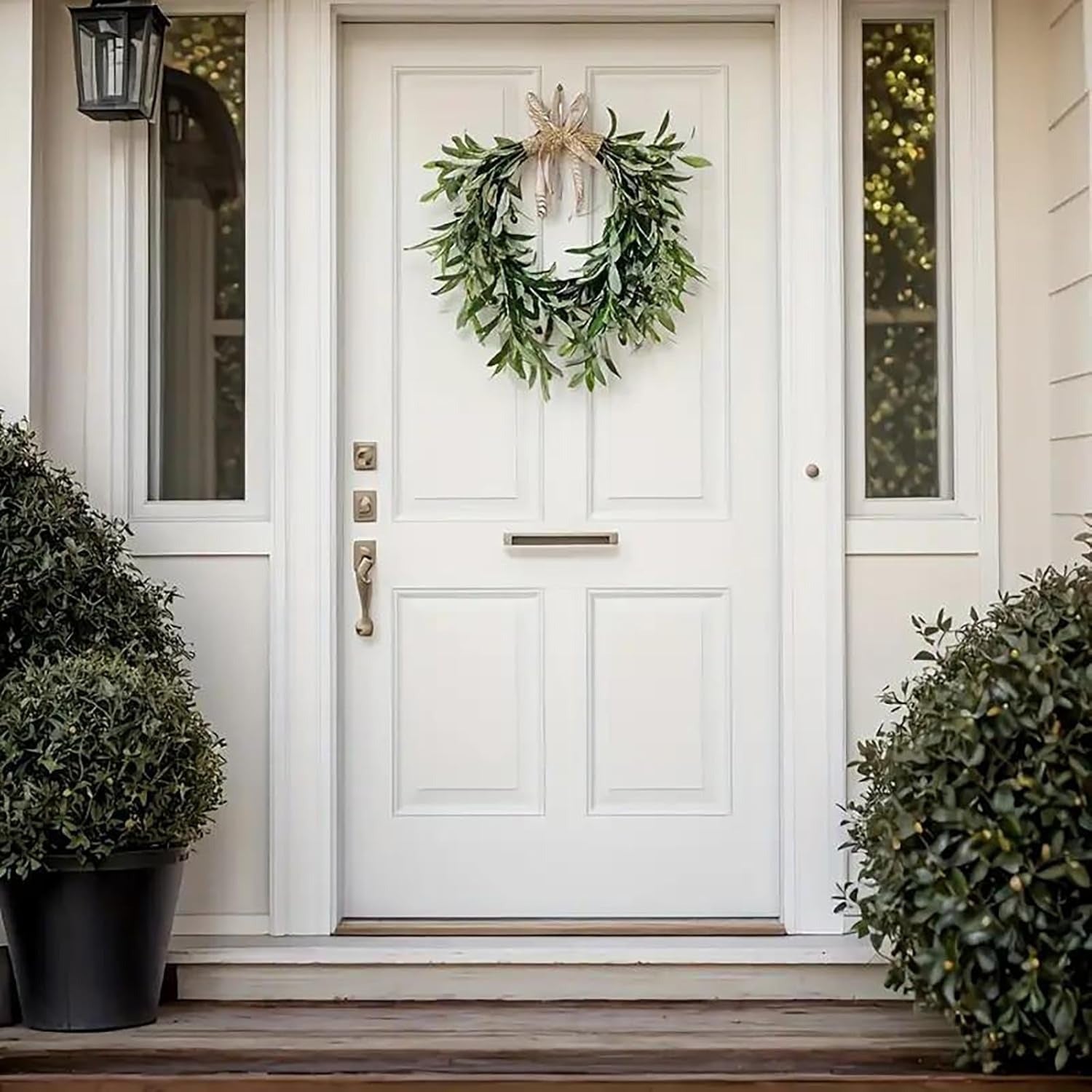 Heart Shaped Artificial Olive Leaf & Fruit Wreath