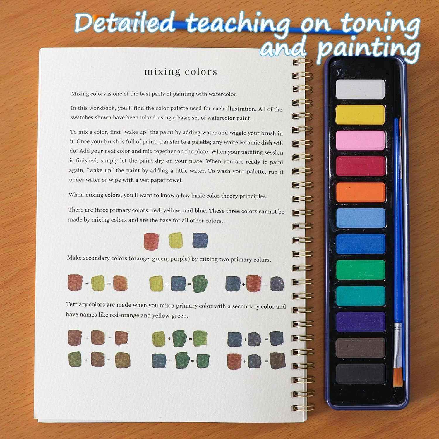 Beginner Watercolor Workbook Painting Kit