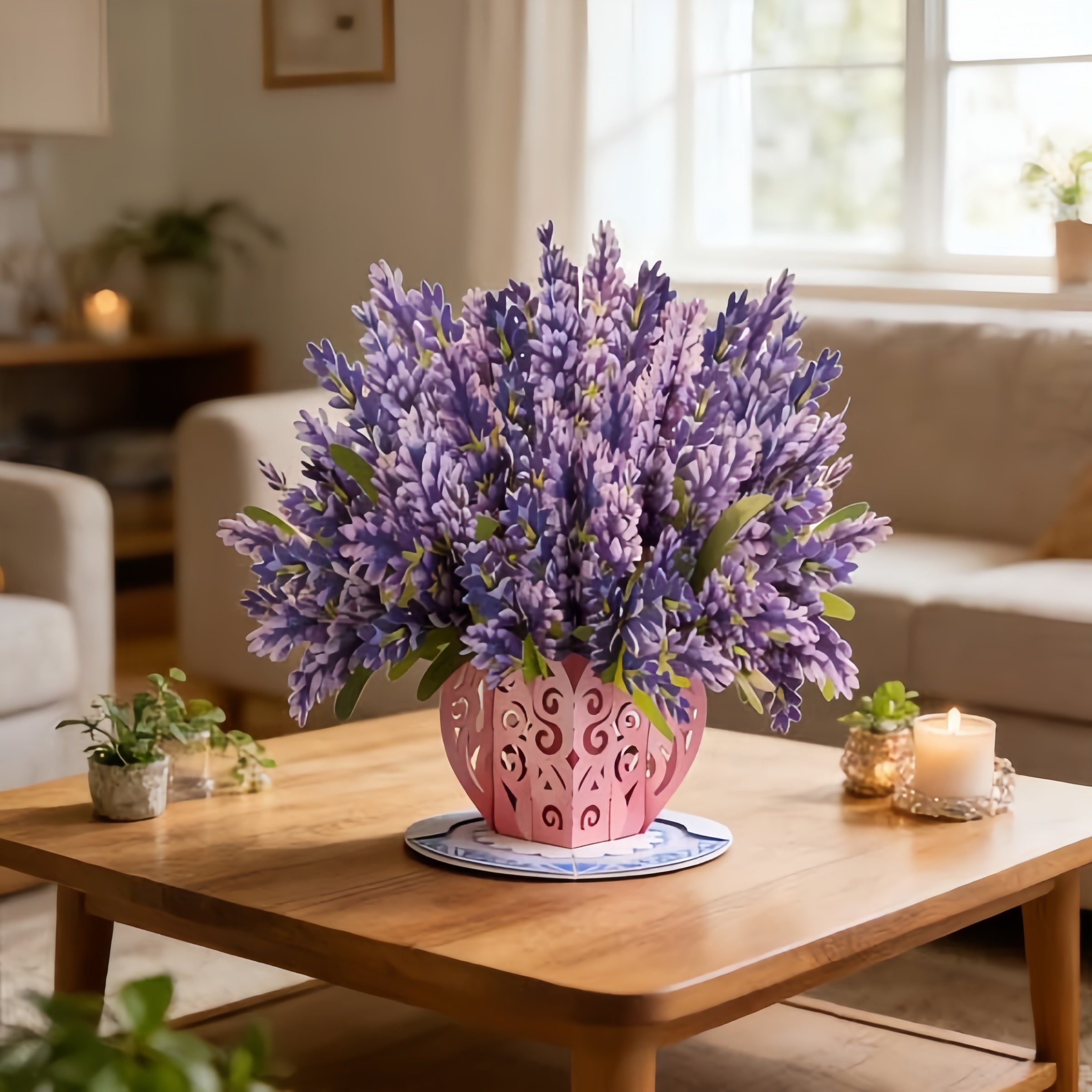 Forever-Blooming 3D Flower Pop-Up Card– Personalized Love Message & Everlasting Bloom