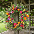 Artificial Tulip Wreath for Easter and spring decorating
