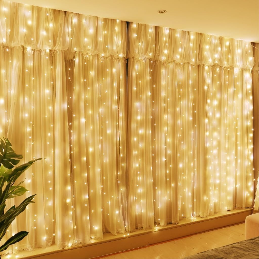 Fairy String Hanging  Curtain Lights with Remote